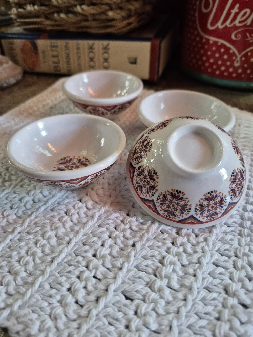 🌿5/$25 4pc. Melamine Mandala Pinch & Dip Mini Bowls Set 3